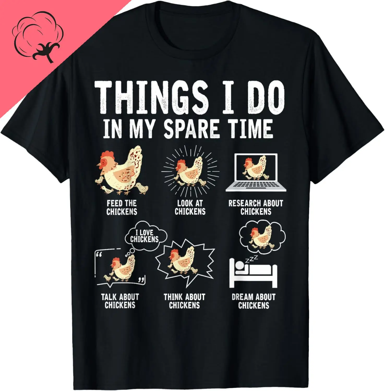 Funny Farm Chicken Lover Custom Graphic T-Shirt
