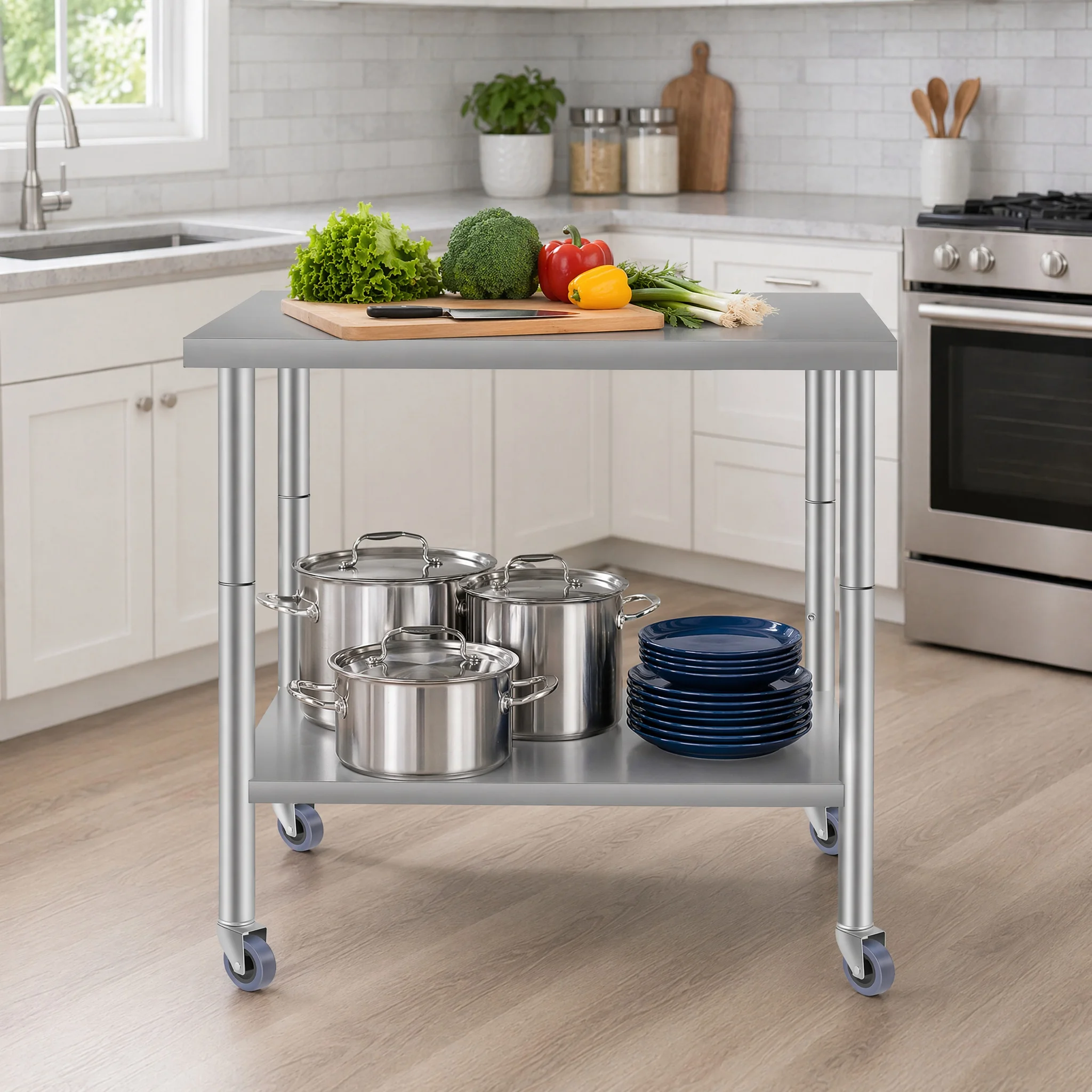 Commercial Kitchen Prep Table - طاولة عمل تجارية مقاس 36 بوصة