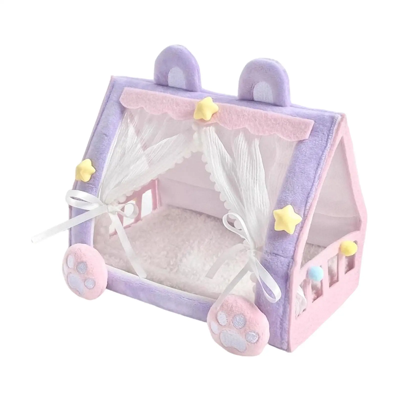 Cama de tienda de muñecas, accesorios para casa de muñecas, lindo portátil, figura cómoda, cama para dormir, muebles en miniatura