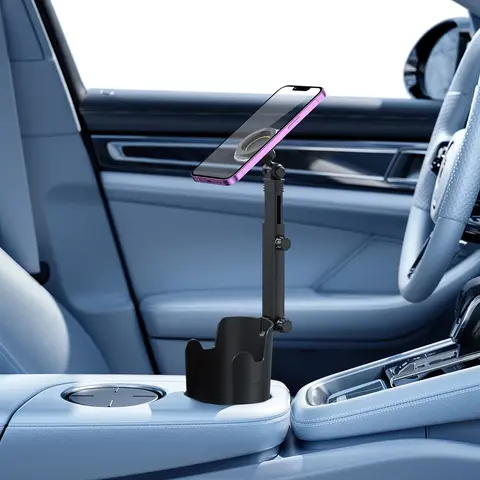 차량용 머그컵 폰 홀더 2in1 마그네틱 홀더 차량용 머그컵 홀더 마그네틱 흡착컵 휴대폰 홀더 금속 각도 조절