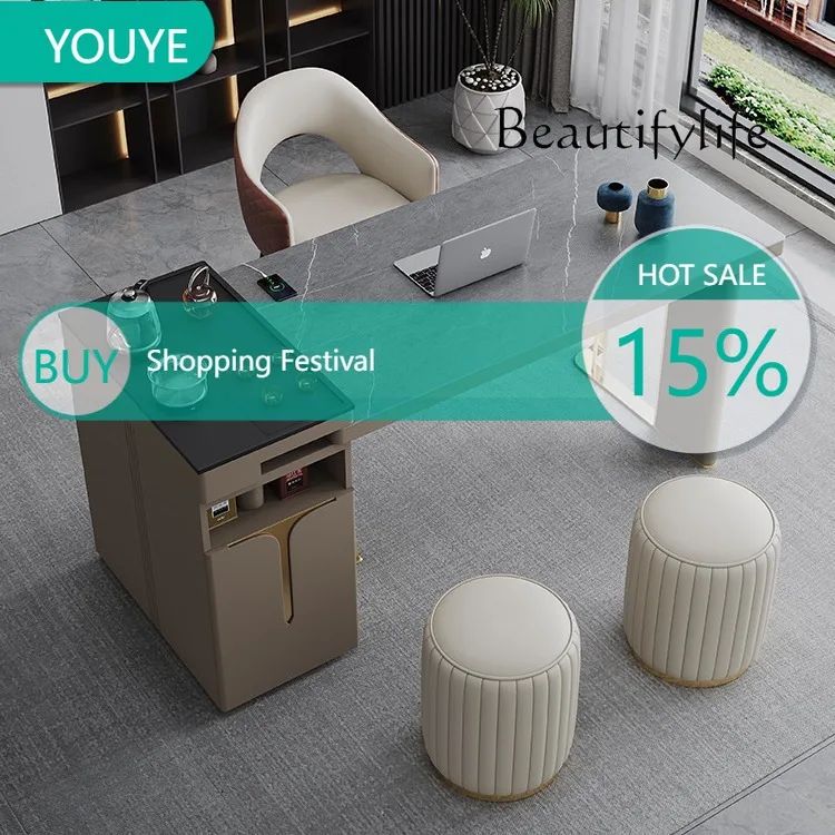 

Итальянский средневековый чайный столик из каменной плиты и комплект стульев для дома, интегрированный чайный столик X