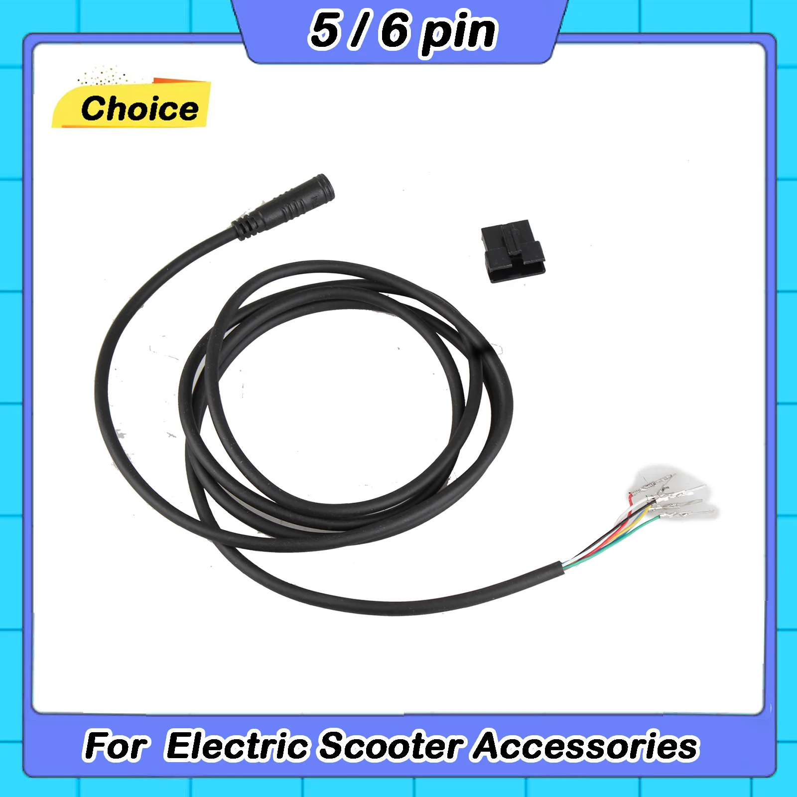 Dashboard Display Connecting Cable for KUGOO M4 Electric Scooter Display 6Pin Instrument Throttle Cable Parts