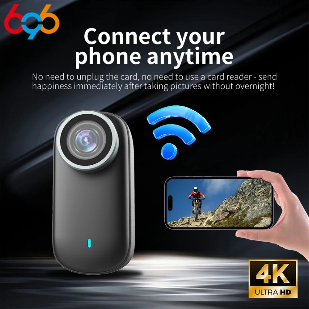 

Outdoor Cycling Sports Recording Camera 4K WiFi Mini Thumb Sports Camera IP65 Waterproof And Dustproof Sports Camera, Pet Camera