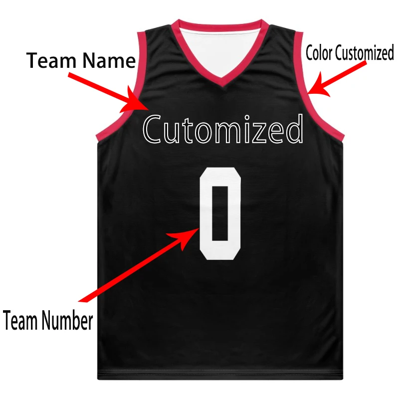 HYCOOL Personalized Customized School Basketball Uniform Men Jersey White Black Sportswear Basketball Vest Cosplay Costume