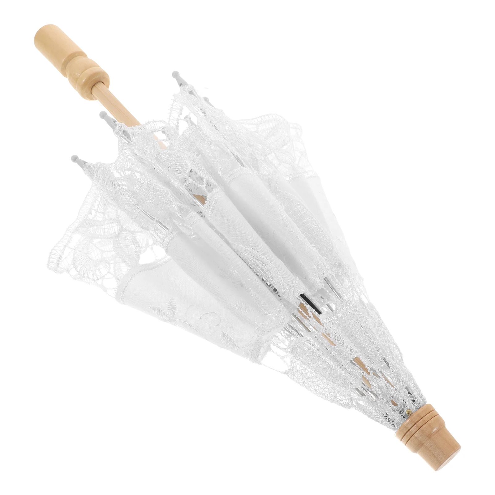 

Exquisite Lace Embroidery Bridal Umbrella Vintage Wedding Parasol Sturdy Cotton Fabric Large Coverage Lightweight Comfortable