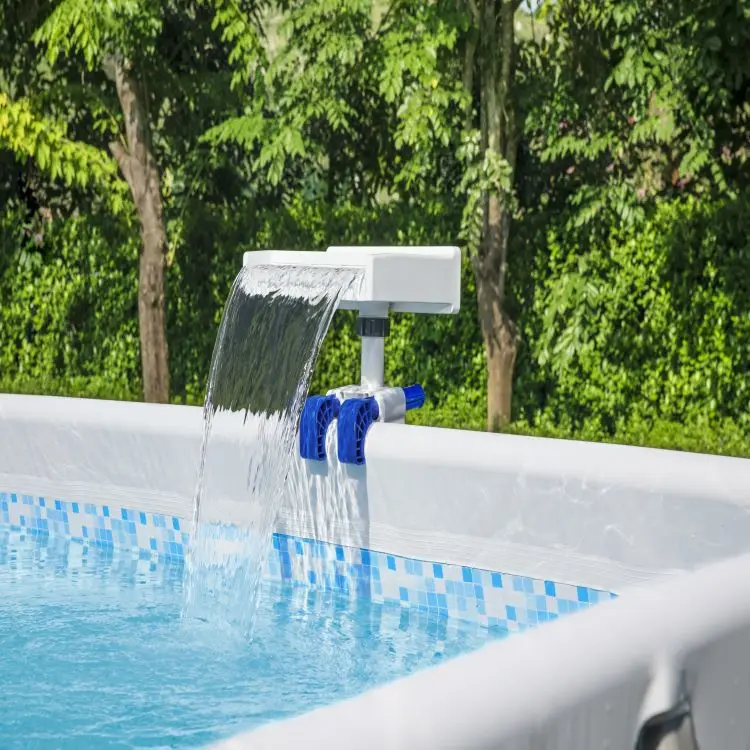 

Pool Waterfall, bracket Pool Portable removable separation color-changing water jet waterfall