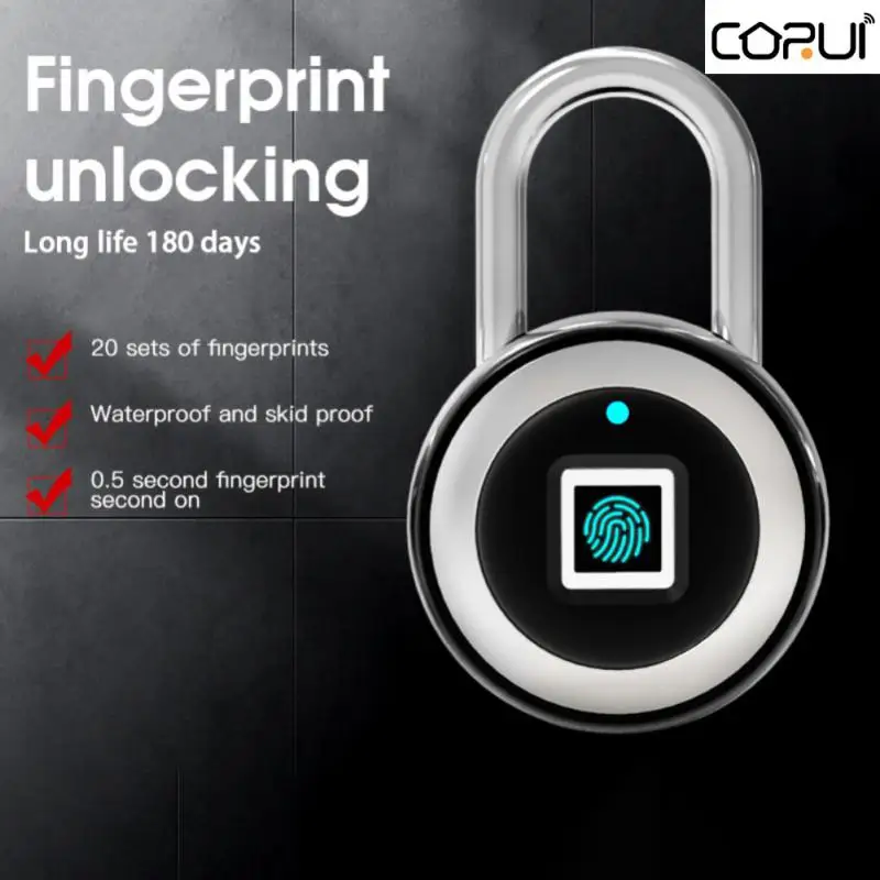 

Smart Password Fingerprint Lock Waterproof Cabinet Lock Electronic Bluetooth Fingerprint Padlock Lock Home Security Protection