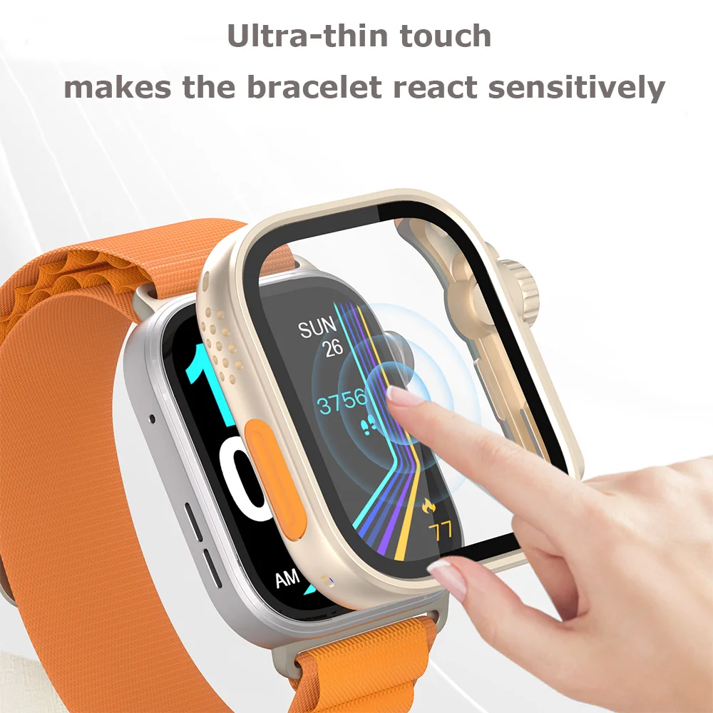 Kaca Tempered + Casing PC untuk Jam Tangan Huawei Fit 4 Pro Pelindung Layar Bingkai Bumper Berubah Menjadi Penutup Ultra untuk Jam Tangan Huawei Fit 4