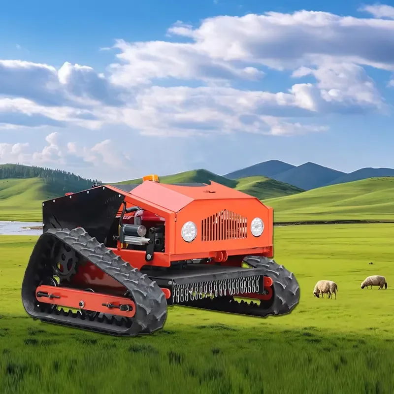 Heavy-Duty Remote Control Crawler Mower | All-Terrain Robotic Slope Mower for Commercial Landscaping