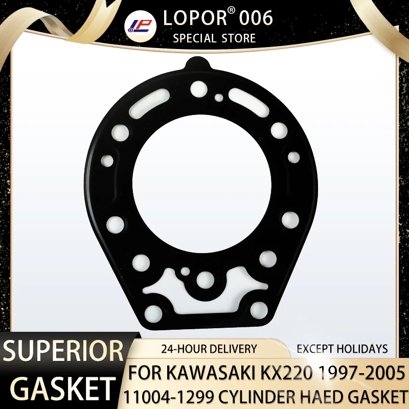 Lopor Motorcycle Engine Crankcase Cylinder Head Gasket  For Kawasaki KDX220 1997-2005 11004-1299 KDX 220