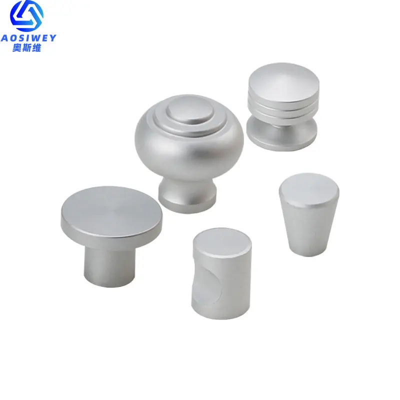 Space Aluminum Single Hole Handle Modern Wardrobe Drawer Round Knob Silver/black/gold Kitchen Cabinet Furniture Small Handle