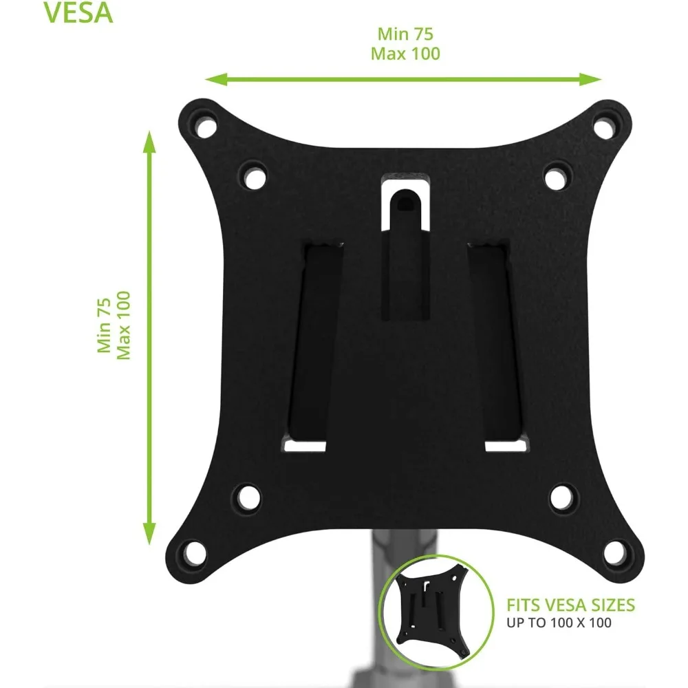 

Настольное крепление с двумя мониторами для дисплеев диаметром от 17 до 30 дюймов | Серебро