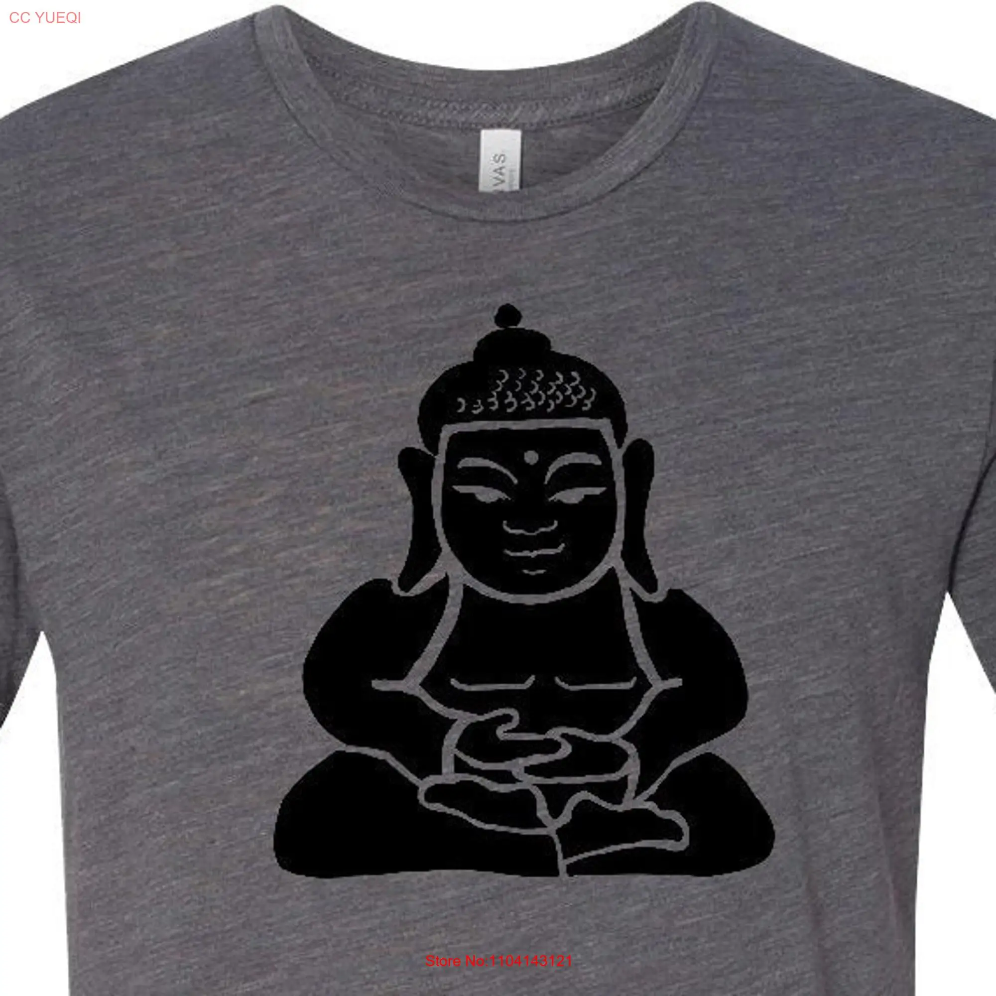 

Shadow Buddha Burnout Yoga T Shirt SHADBUDDHA 3650 long or short sleeves