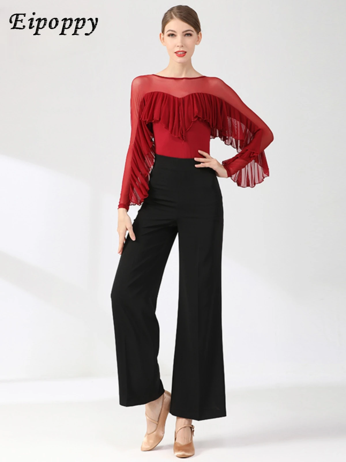 Latin Dance Kleidung moderne Tanz kleidung Top einteiliges Tanz kleid National Standard Tanz kleidung Trainings kleidung