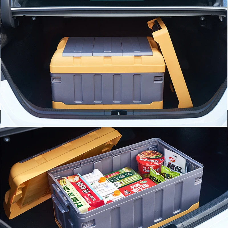 Car Storage Box Foldable Backup Camping Storage Box Firm Car Sorting Storage Box Home Stowing Tidying Automobiles Accessories