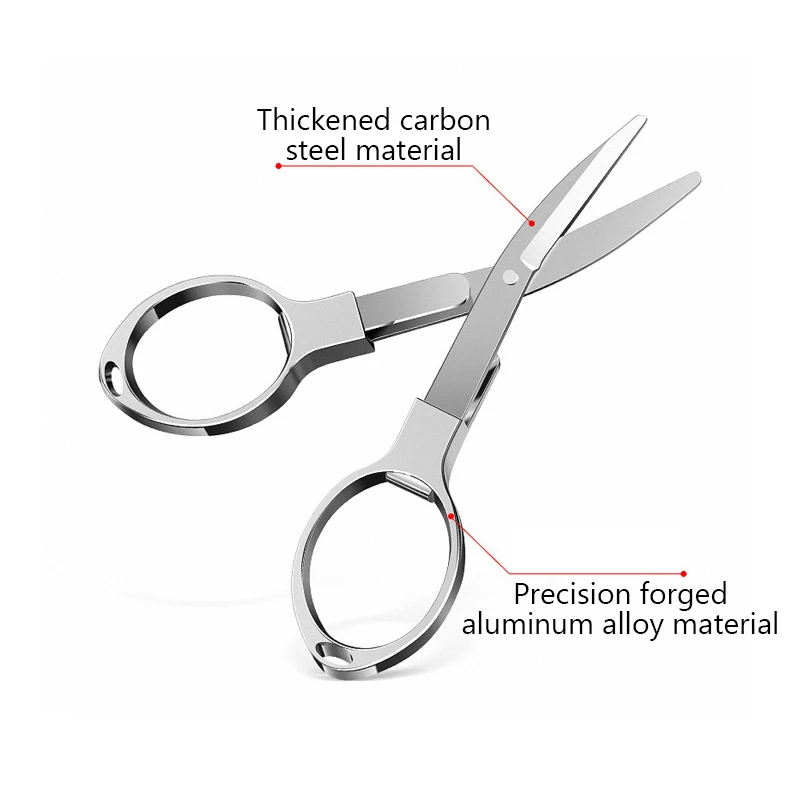 1 Pc Portable Folding Scissors Carbon Steel Line Cutting Tools Mini Hand Tool Supplies Multifunctional Needlework Scissors