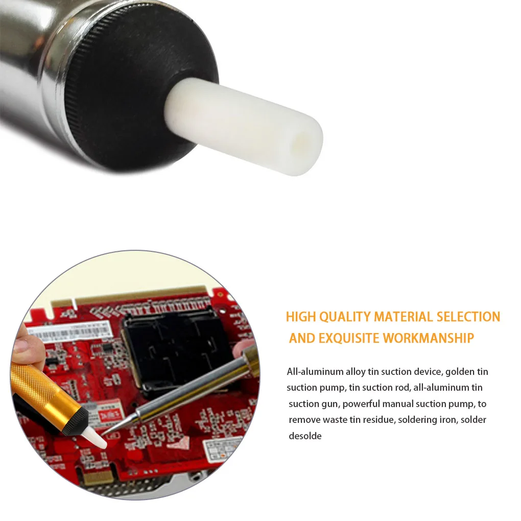 الألومنيوم معدن ديسولديرينغ مضخة شفط القصدير بندقية لحام مصاصة القلم فراغ سبيكة لحام ديسولدر أداة لحام اليد