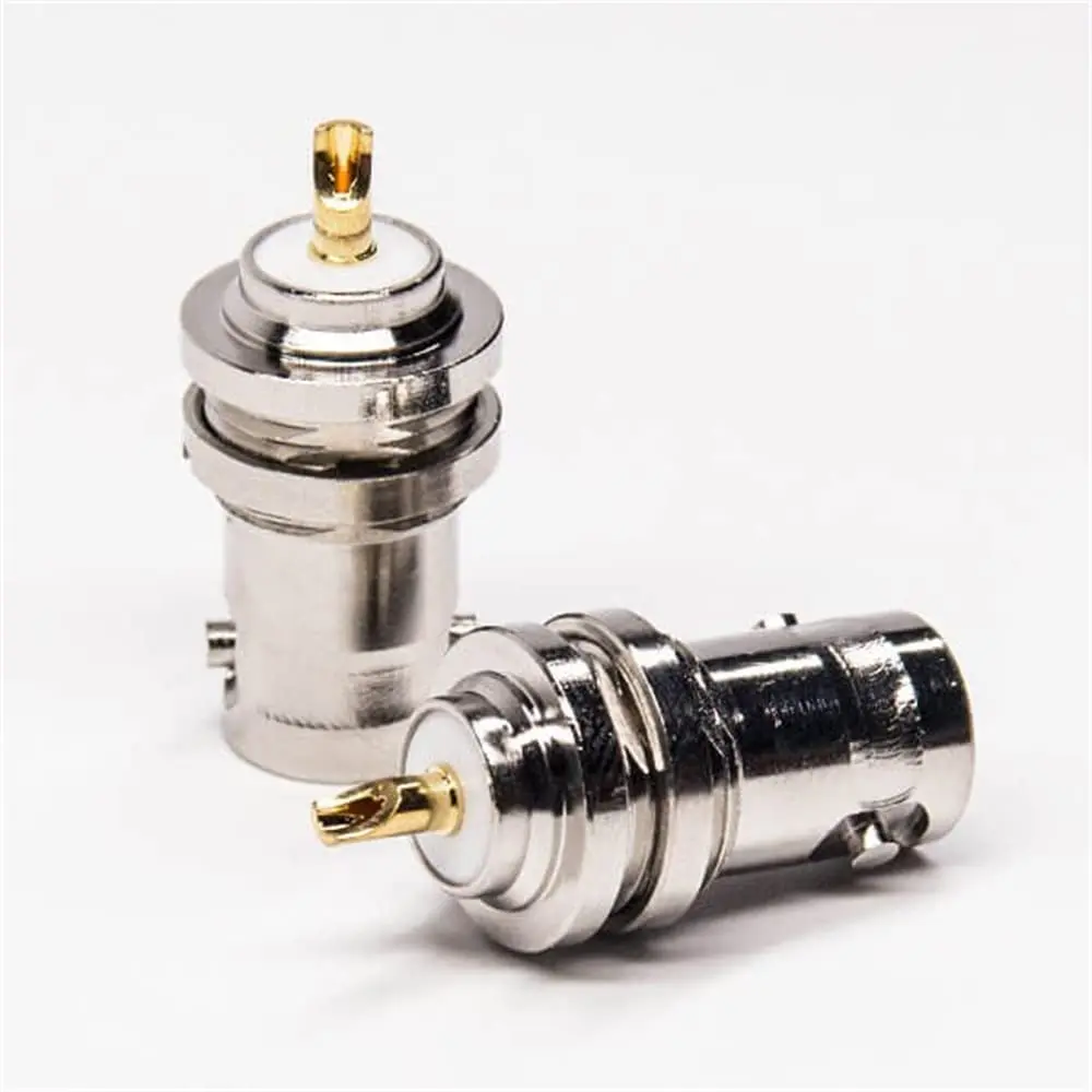 Konektor Kabel BNC Betina Tipe Lurus Bulkhead Solder