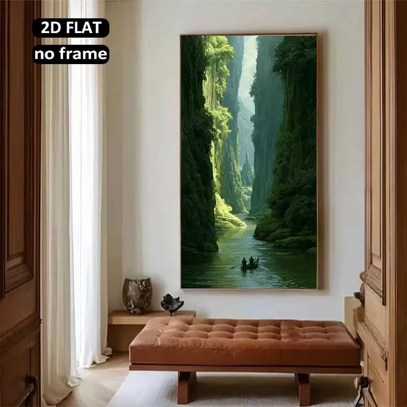 2D Flat, 1pc Large Modern Minimalist Ocean-Wave Suitable for Wall Decor - Jumbo Frame-Suitable-for-later-Installation Canvas 