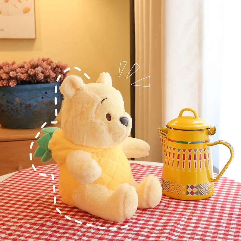 MINISO Pineapple Bears Plush Toy Stuffed Animal Doll Winni Bear Children\'s Pillow Doll Cute 30cm Bear Doll Birthday Gift