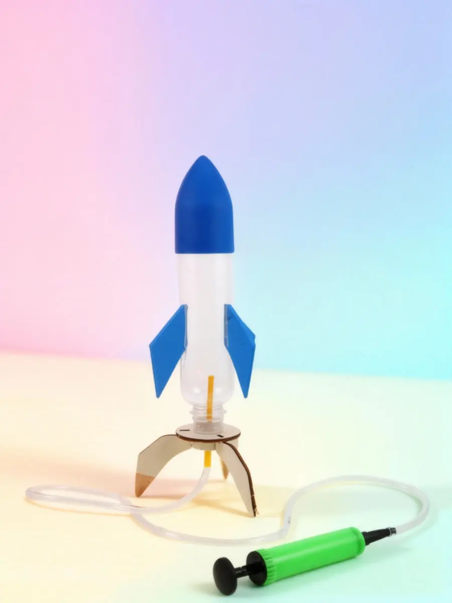 Kids Water Rocket Sprinkler Toy DIY Pump Spray Outdoor Summer Garden Play Random Color