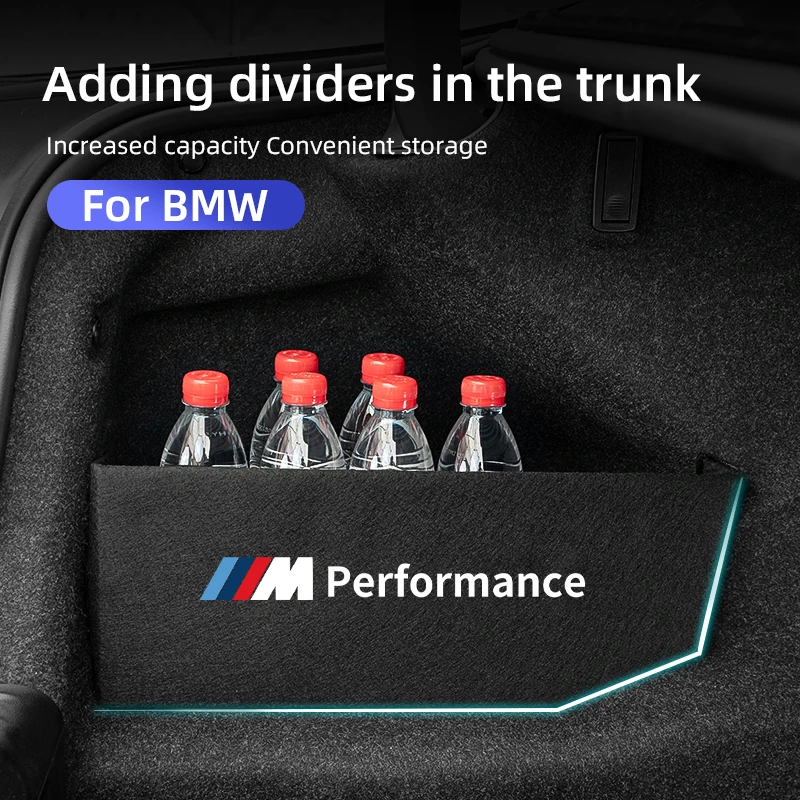 Car Trunk Partition Organizer For BMW 5 Series X3 X5 G60 G30 F10 G20 G32 6GT F30 G11 F48 G01 G05 Trunk Side Storage Accessories