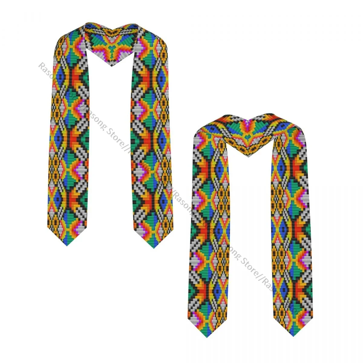 Mexican Ethnic Tribal Pattern Unisex Adult Graduation Stole Shawl for Academic Commencements Celebration Uniform