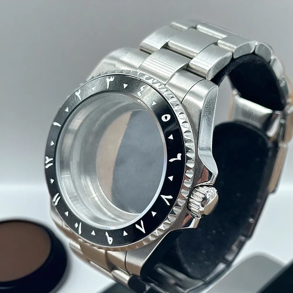 NH34 NH35 NH36 NH70 NH72 8215 Sub Diving Watch Case Jubilee Band BGW9 Blue Bezel 100M Waterproof 120 Clicks