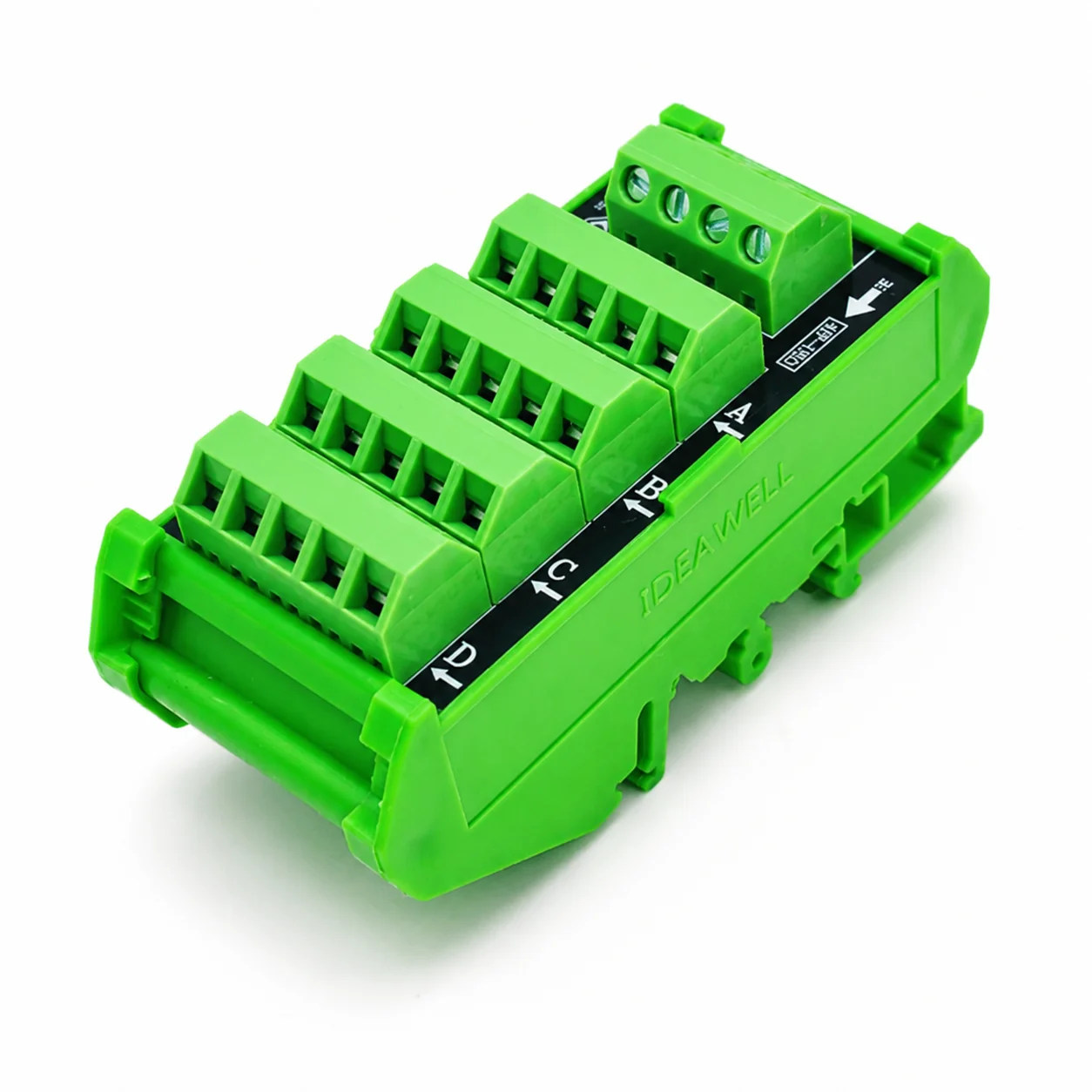 485 signal splitter 4-in 5-out power terminal block with common positive & negative terminals AC/DC shunt wiring terminal strip