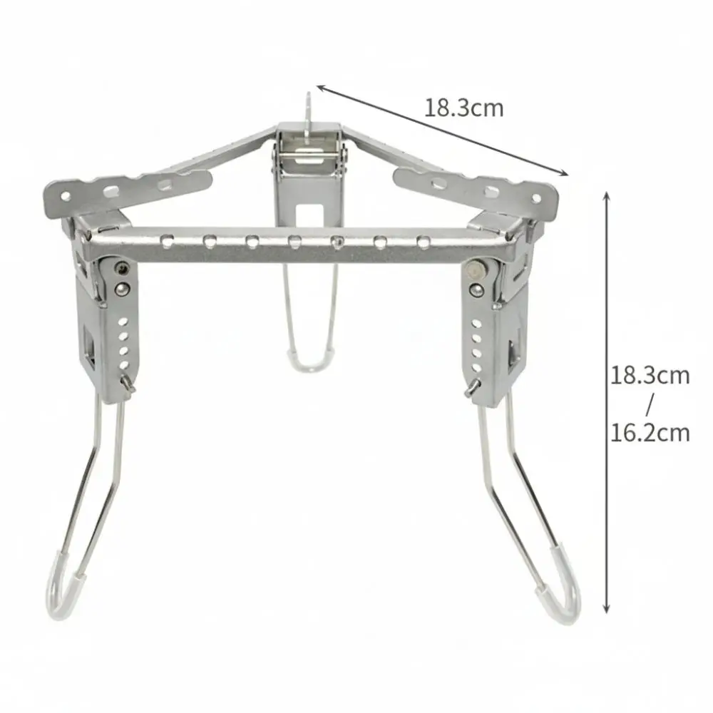 Soporte plegable de acero inoxidable para estufa de gas, plateado - imagen 5