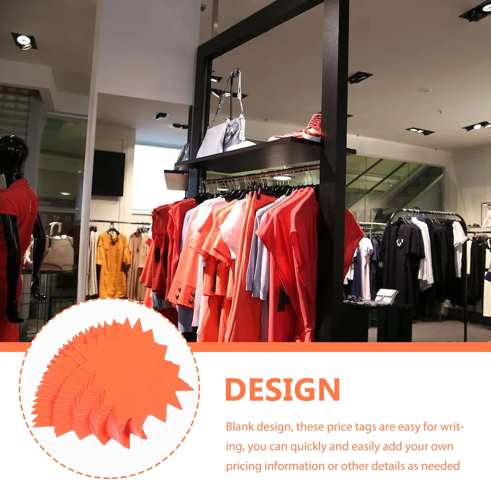 

250 Pcs Stickers Explosion Price Labels Display Tags Colored for Labeling Fluorescent Empty Blank