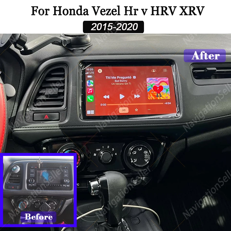 

For Honda Vezel HR V HRV XRV 2015 - 2020 Wireless Carplay Multimedia Android Auto Stereo Radio Gps Head Unit DAB Spotify Netflix