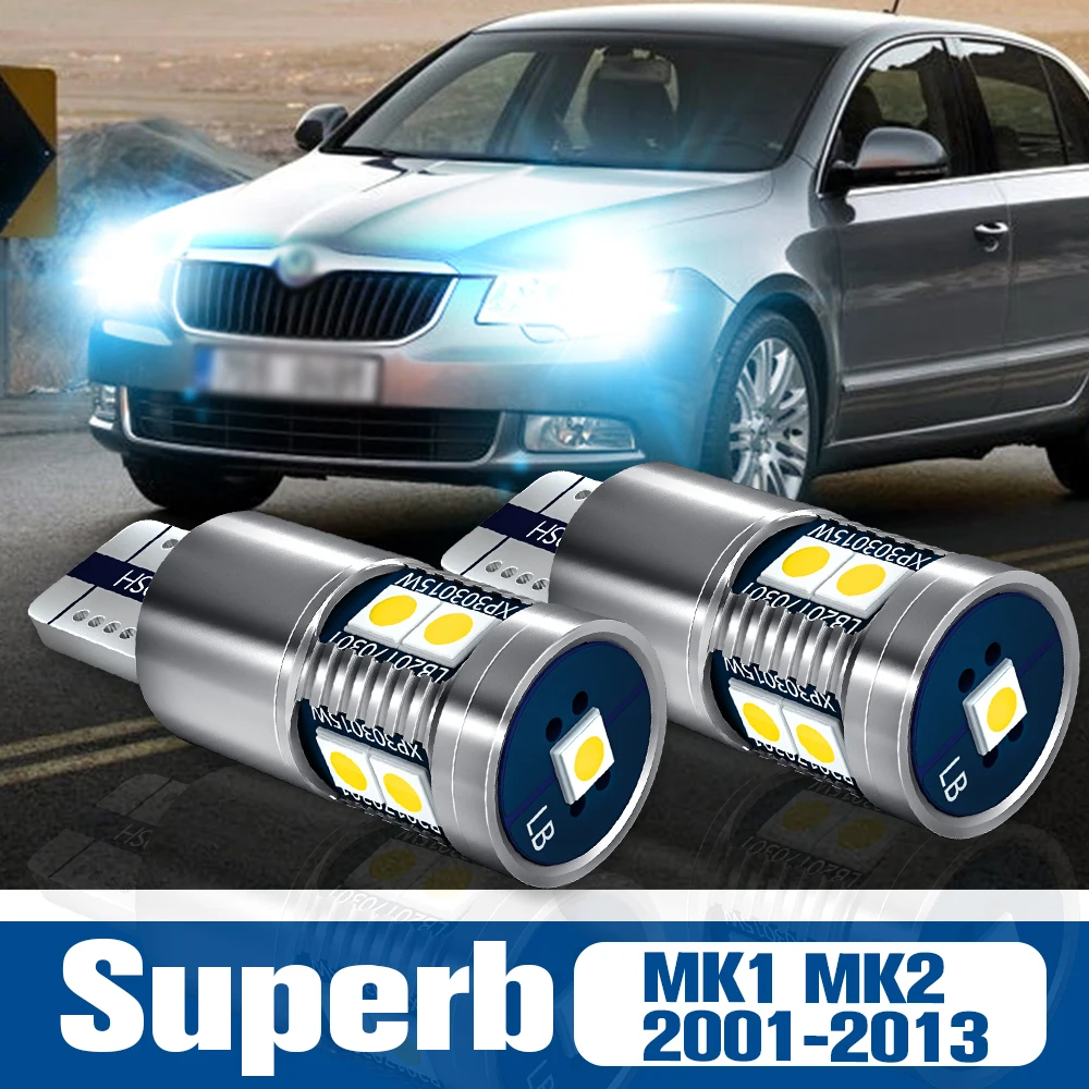 

2x LED Clearance Light Bulb Parking Lamp Accessories Canbus For Skoda Superb 1 MK1 2 MK2 2001-2013 2007 2008 2009 2010 2011 2012