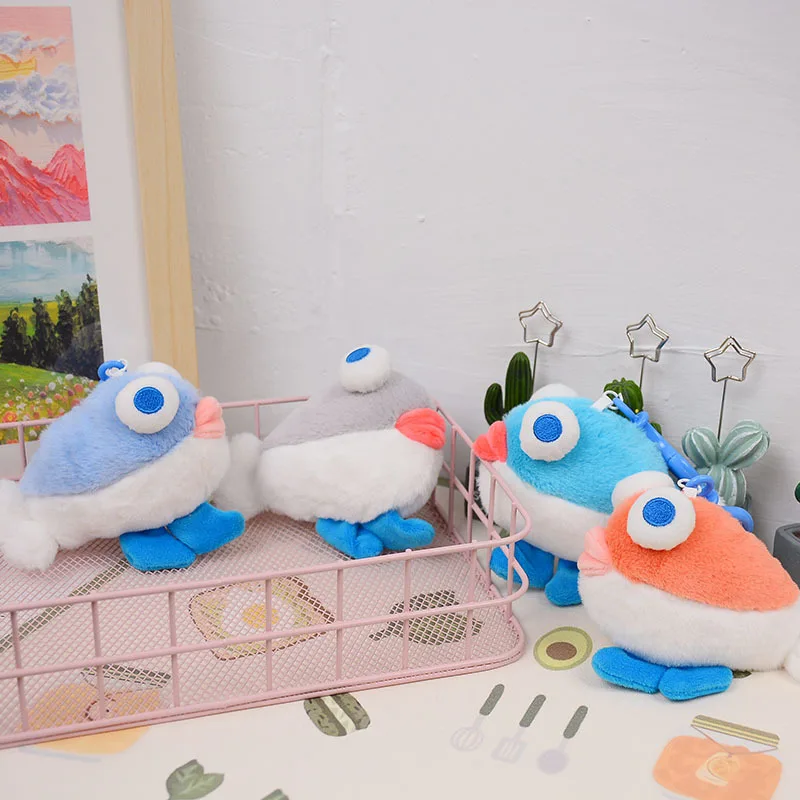 

Cartoon Kawaii Big-eyed Clown Fish Plush Doll Keychain Pendant Creative Fun Big-eyed Clown Fish Backpack Pendant Birthday Gift
