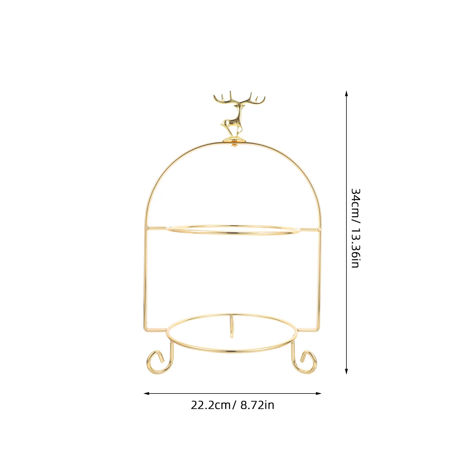 Two Tier European Style Cake Stand Sturdy Iron Dessert Display Rack for Afternoon Tea Party Wedding Two Tier Cake Stand