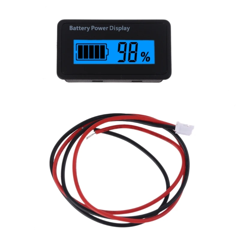 Compact Battery Meter Battery Capacity Voltage Monitor Gauge Indicator Lead-Acid & Lithium ion Battery Tester for Hosue