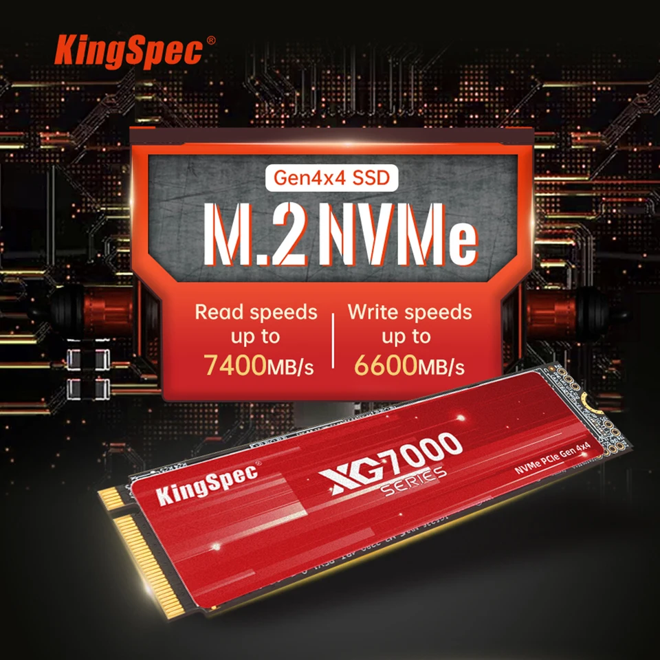 KingSpec M.2 PCIe4.0 SSD 512GB 1TB 2TB 4TB M2 PCIe 4.0