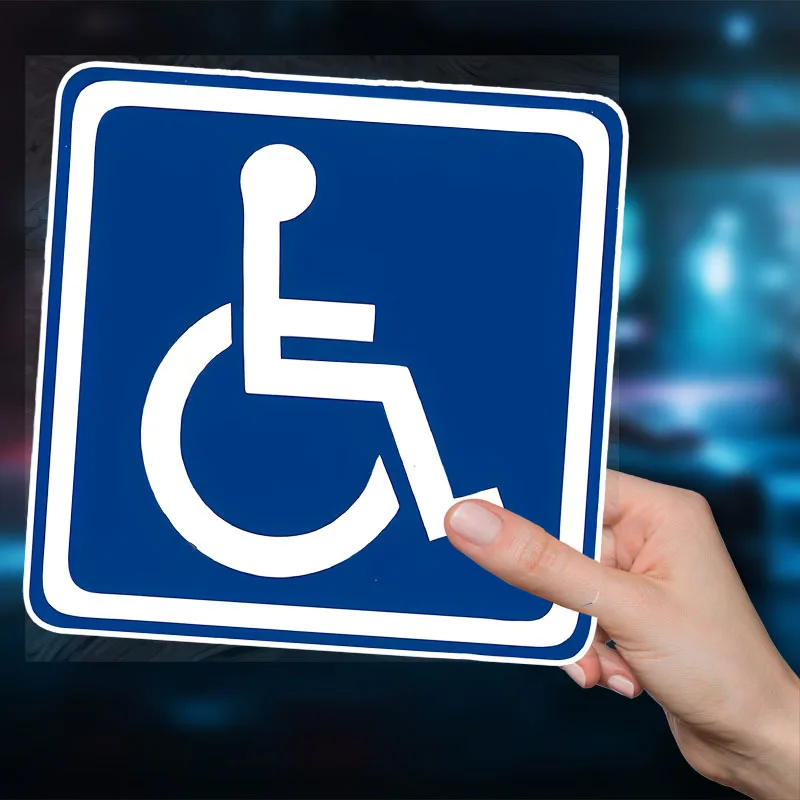 Waterproof Disability Access Stickers Wheelchair Parking Signs for All Scenarios