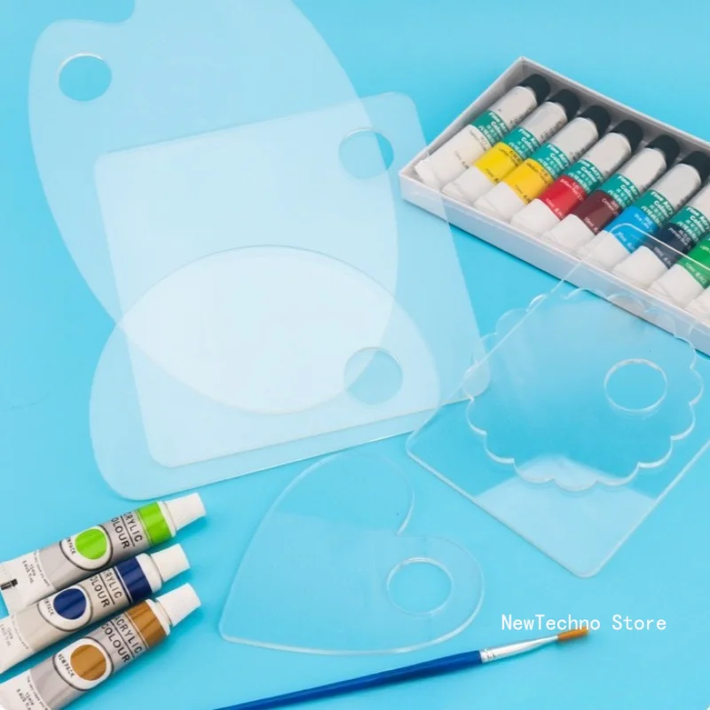 

Овальный пигментный поддон, прозрачная акриловая палитра, стержень для смешивания, макияж, лак для ногтей, смешанные инструменты