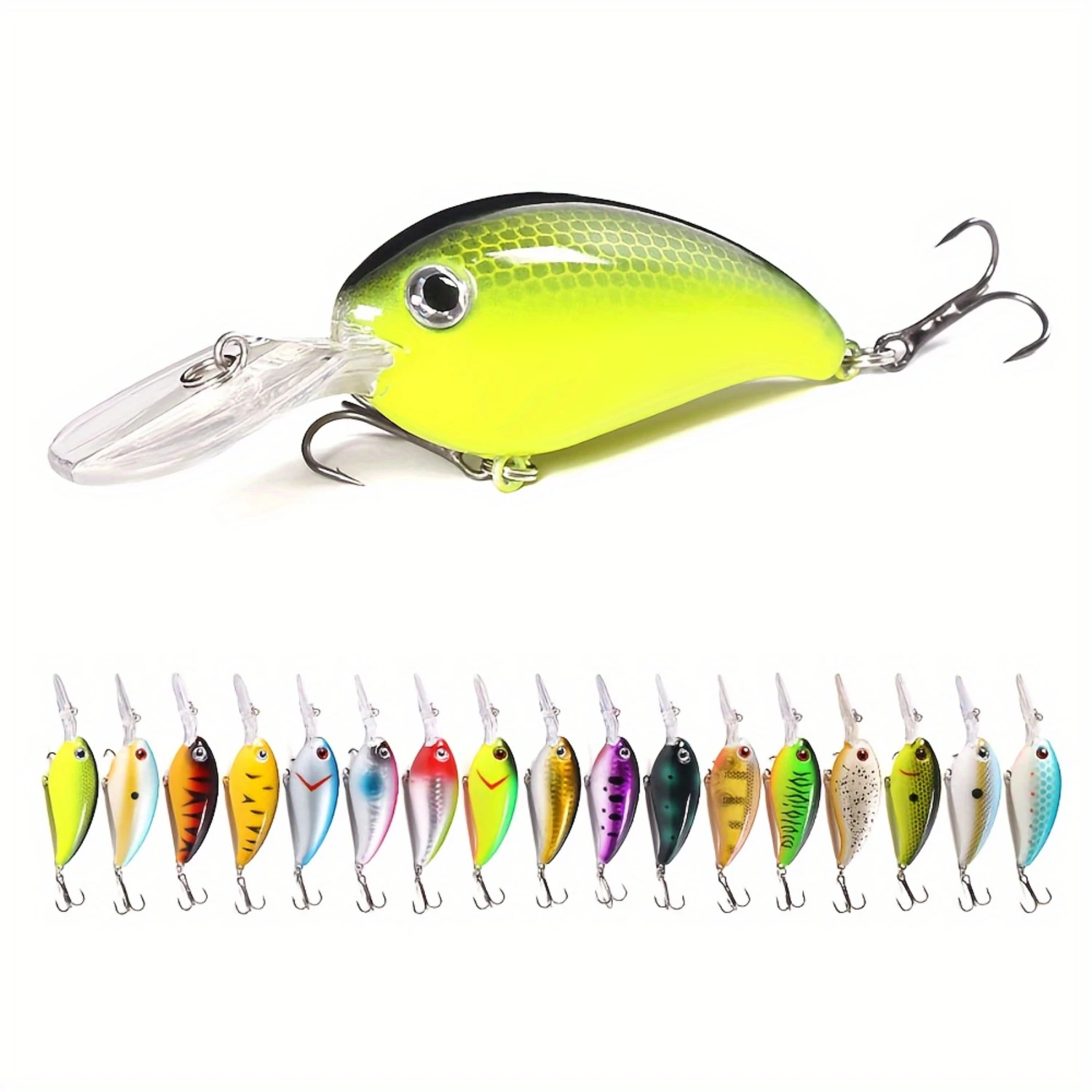 17-Piece Bionic Crank Bait Set - Ultra-Realistic Mini Fishing Lure with Lifelike Action and Super Sharp Hook for Secure Catching