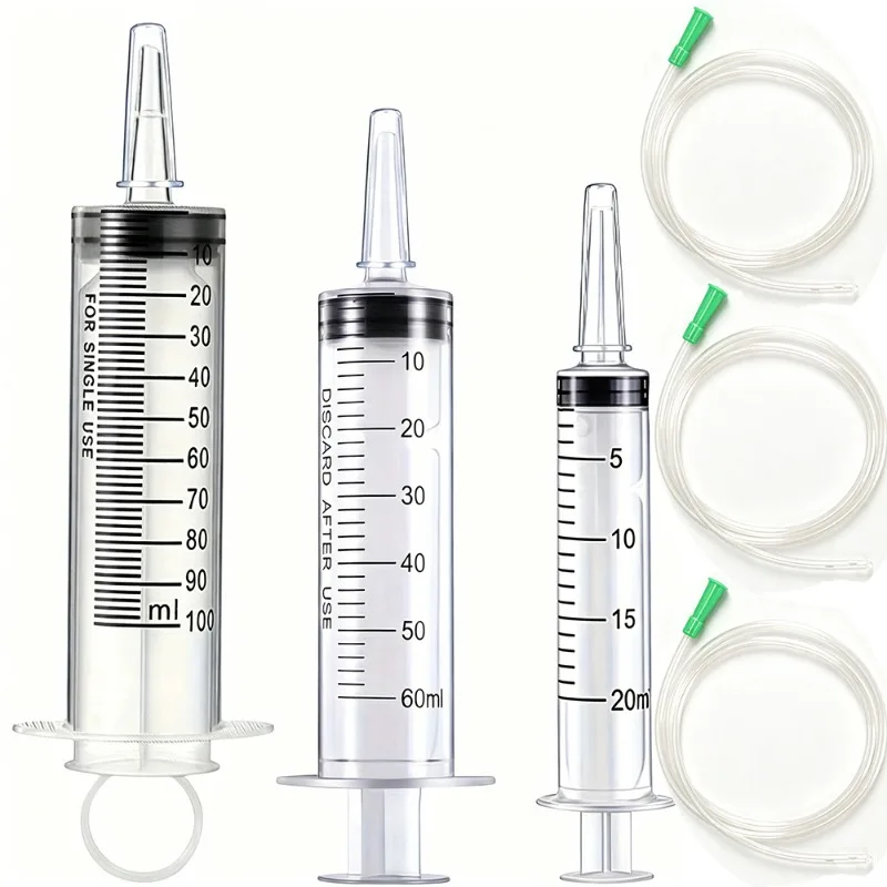 Durable Large Capacity Syringe 20Ml-550Ml Car Oil Extractor Suitable for Laboratory Dispensing Glue Large Syringe Dispensing Use view 3