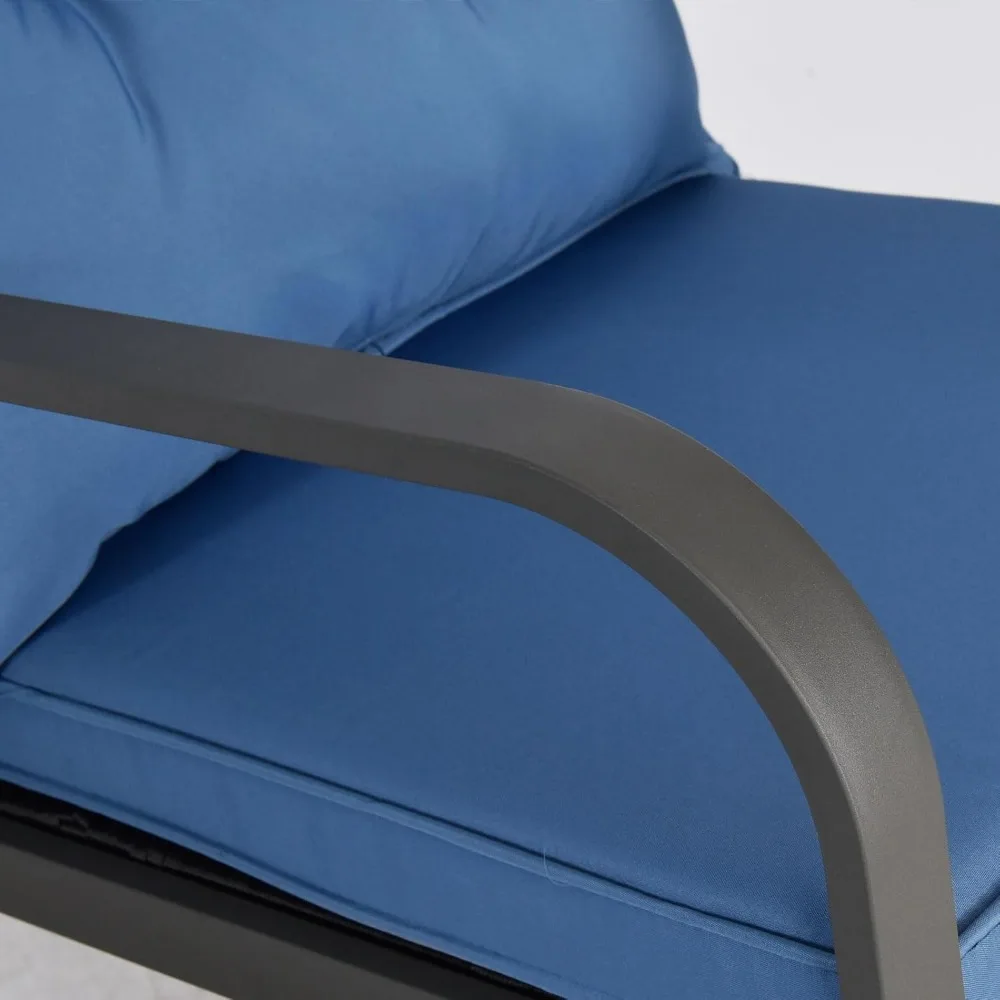 3 Piece Rocking Bistro Patio Set, Outdoor Rocking Chair, Outdoor Bistro Sets Wicker Patio Furniture Rocking Chairs Sectional Cou