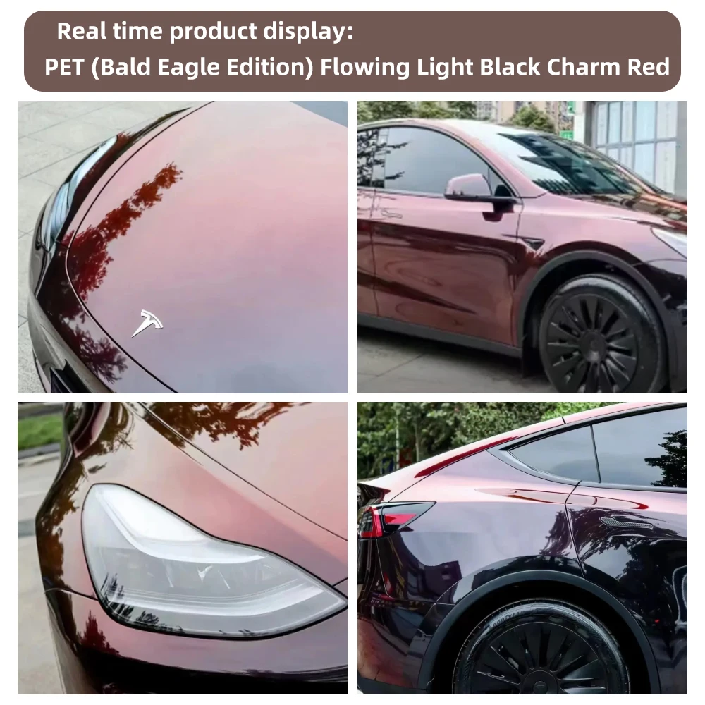 Streamer Black Magic Red Car Vinyl Wrap Full Body Film Self Adhesive Bubble Free Decorative Sticker 1.52x18m view 4