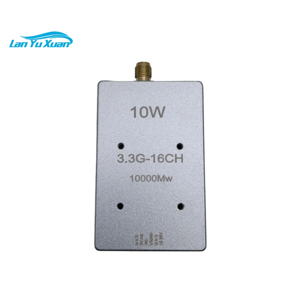 10W 3.3Ghz Wireless Video Transmitter VTX 16CH 3.3Ghz Video Receiver VRX for Remote Transmission Drone Accessories