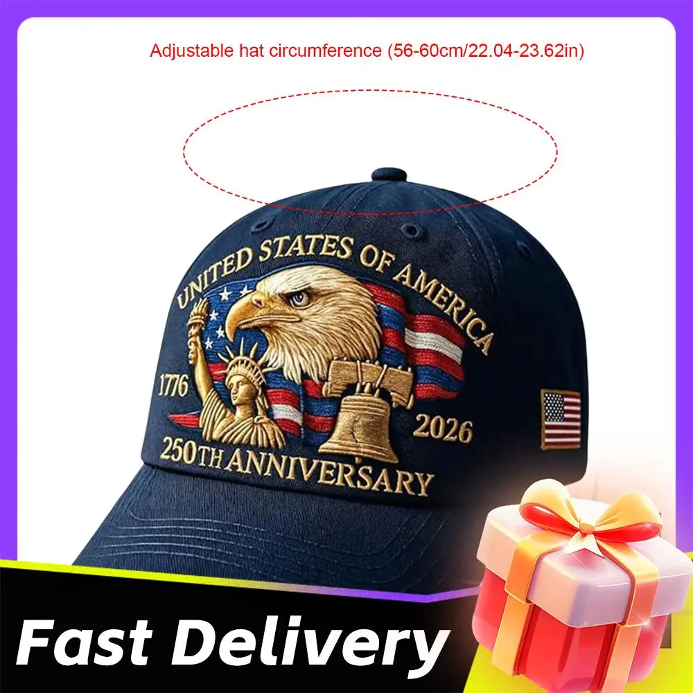 الرجال النساء قبعات البيسبول الولايات المتحدة 250th الذكرى قبعة قابل للتعديل الرجعية غسلها قبعة وطنية الولايات المتحدة 250th الذكرى الرياضة قبعة سائق الشاحنة #6