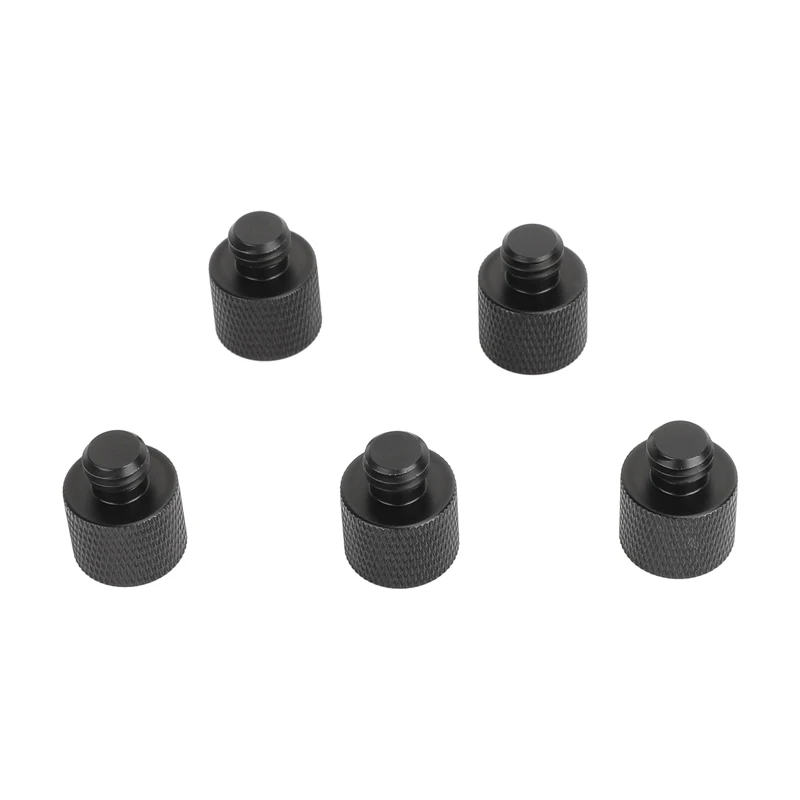 HDRig 3/8 Zoll Stecker auf Buchse Schraubenverlängerung Kameraschraubenadapter für Kamerastativ 5 Stück