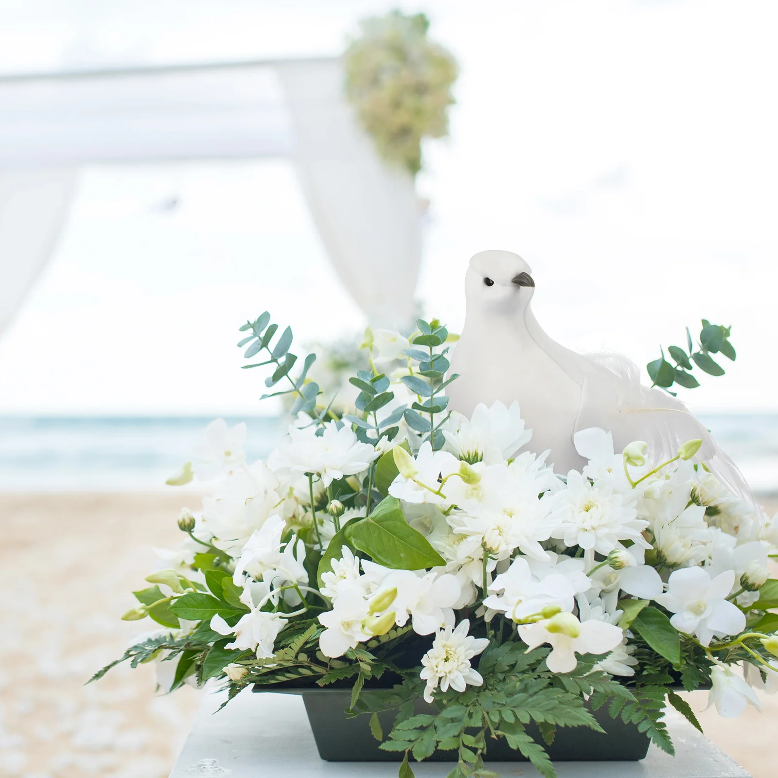 

2Pcs Simulation Pigeon Ornaments Lifelike Artificial Birds for Garden Trees Home Decor Photography Props Pigeon Models