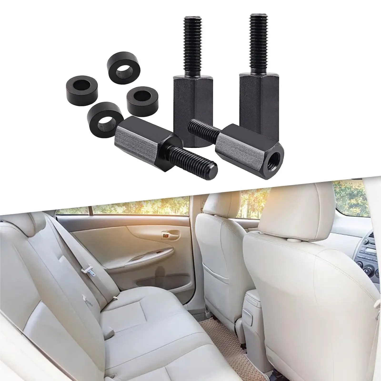 4x Seat Directly Replace Black Metal 2inch Easy Installation UTV Seat Lift for x3 All Years Accessories