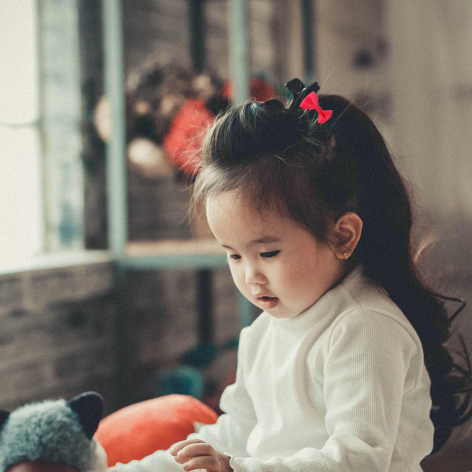 

18pcs Baby Girl Bows Grosgrain Ribbon Elastic Ponytail Holders For Toddlers Kids Children Random Color Pigtail Hair Bow Bow