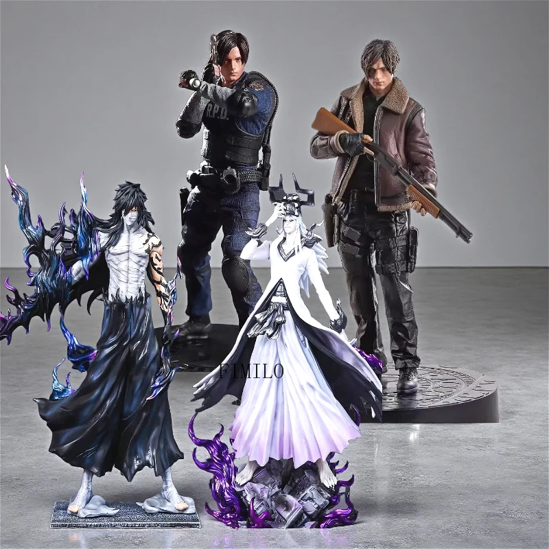

Big Anime Resident Evil BLEACH Figurine Kurosaki Ichigo Ulquiorra Cifer Leon Kennedy Action Figures PVC Collectible Model Toys